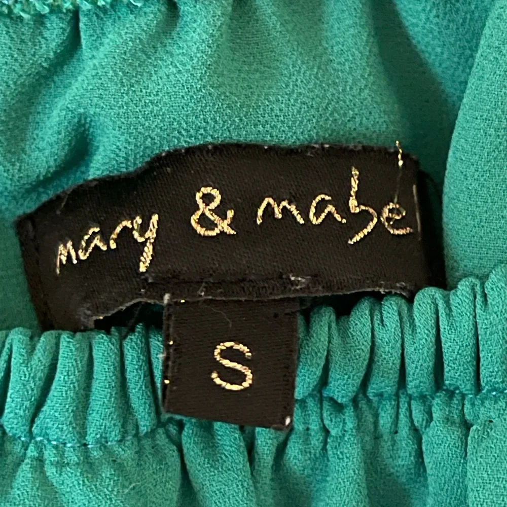 ✨HP✨ GORGEOUS “MARY & MABEL” KELLY GREEN RUFFLE DRESS, LADIES SIZE SMALL - Picture 5 of 5